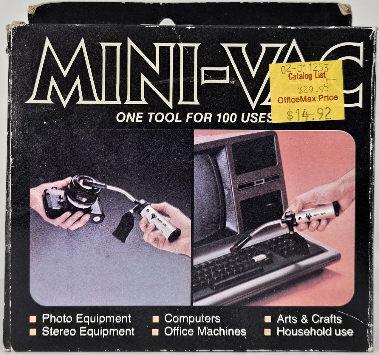 Mini-Vac Micro Cleaning Vacuum Computers Models Electronics FOR PARTS ONLY
