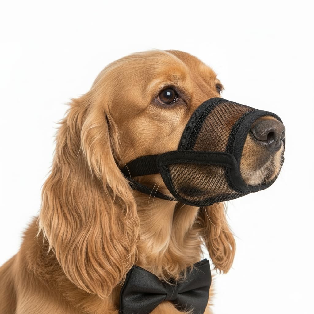 XL Dog Muzzle for Large Dogs Breathable Air Mesh Prevent Biting Barking