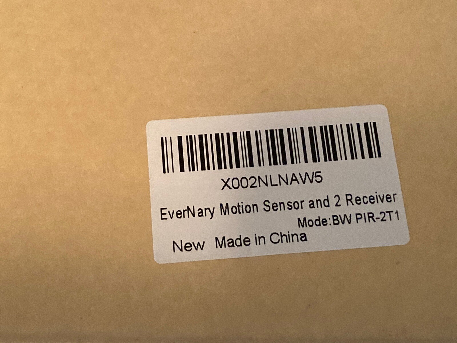 EverNary Caregiver Indoor Motion Sensor Alarm and 2 Receivers BW PIR-2T1