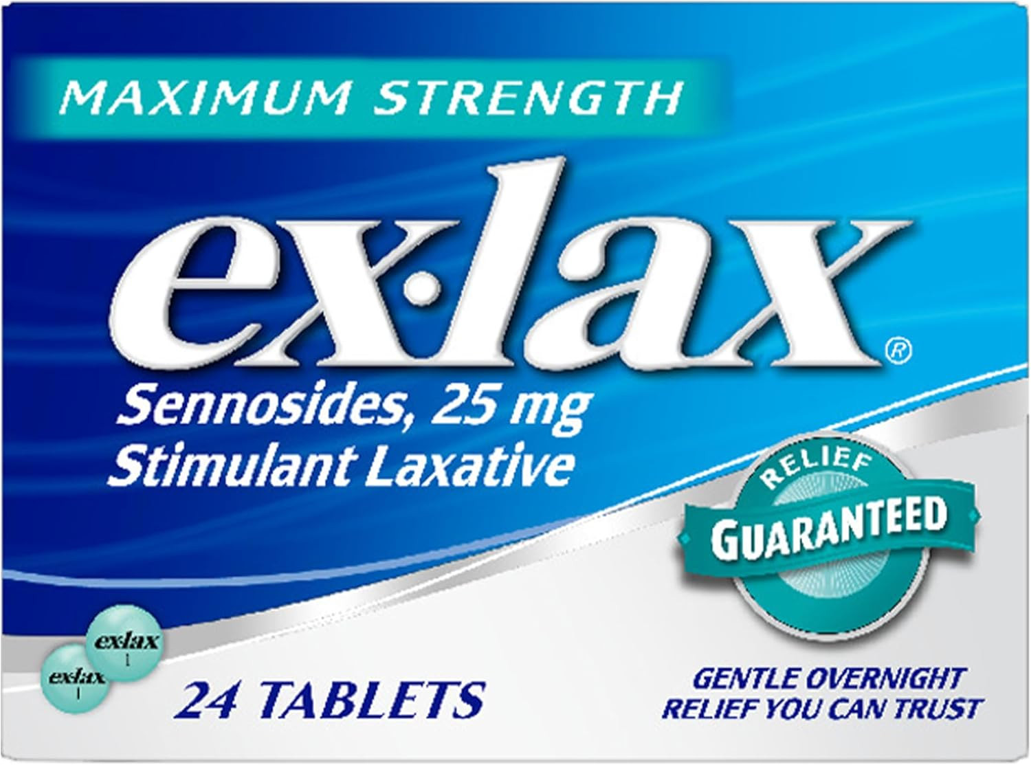 Maximum Strength Stimulant Laxative Constipation Relief Pills for Occasional Con