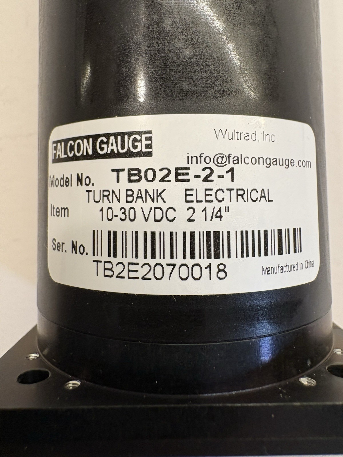 Falcon TB02E-2-1 Turn Coordinator (turn & Bank Indicator) 2.25”