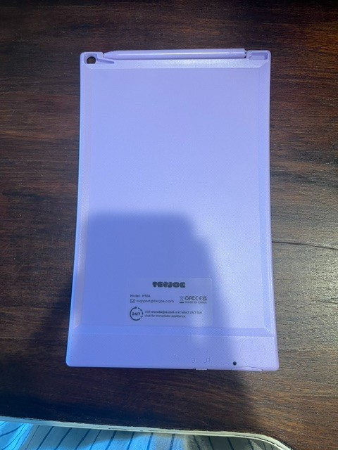 reusable sketch pad, purple, used