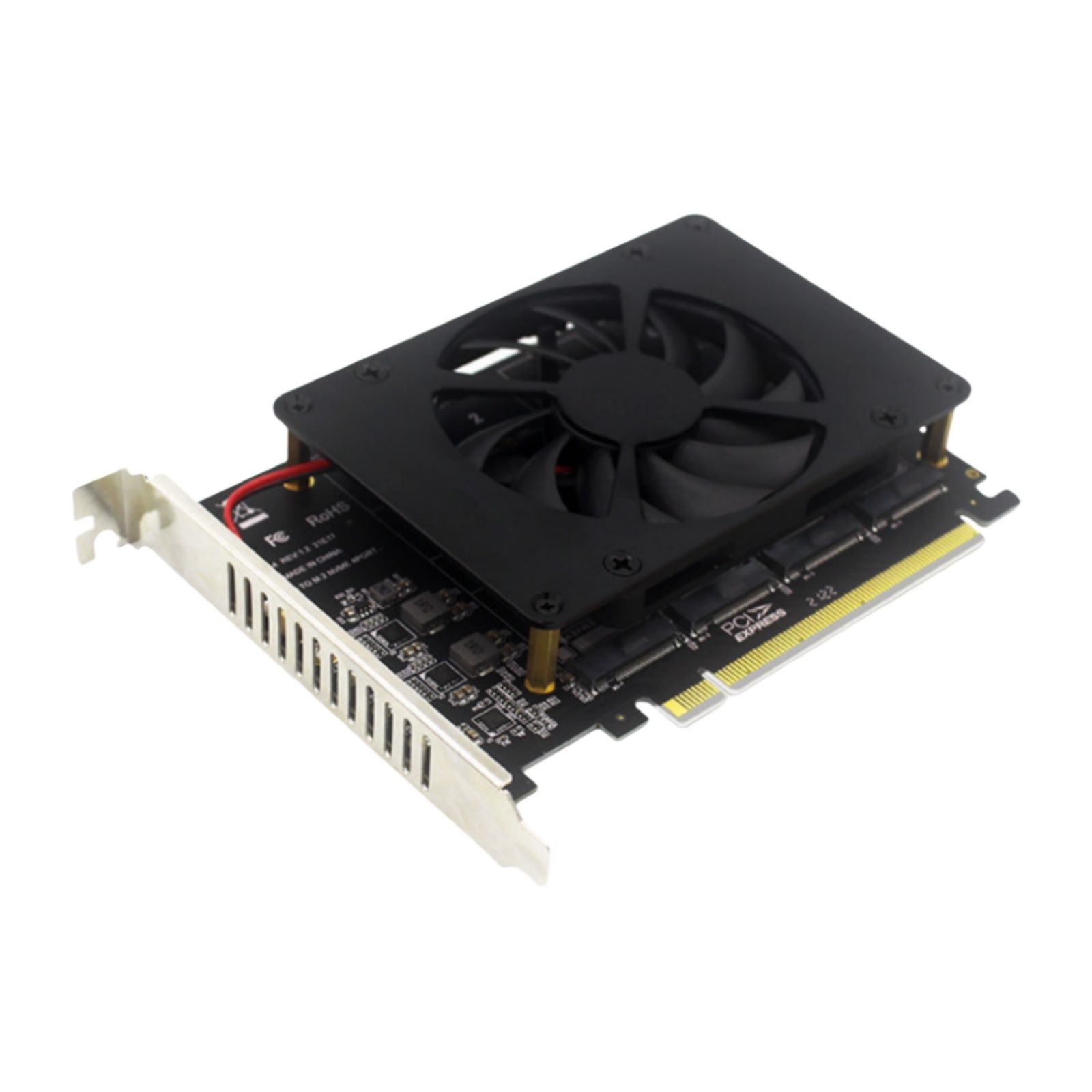 Adapter Card NVME M.2 MKEY PCIE 3.0/4.0 4*32Gbps SSDs Upgrading Accessories