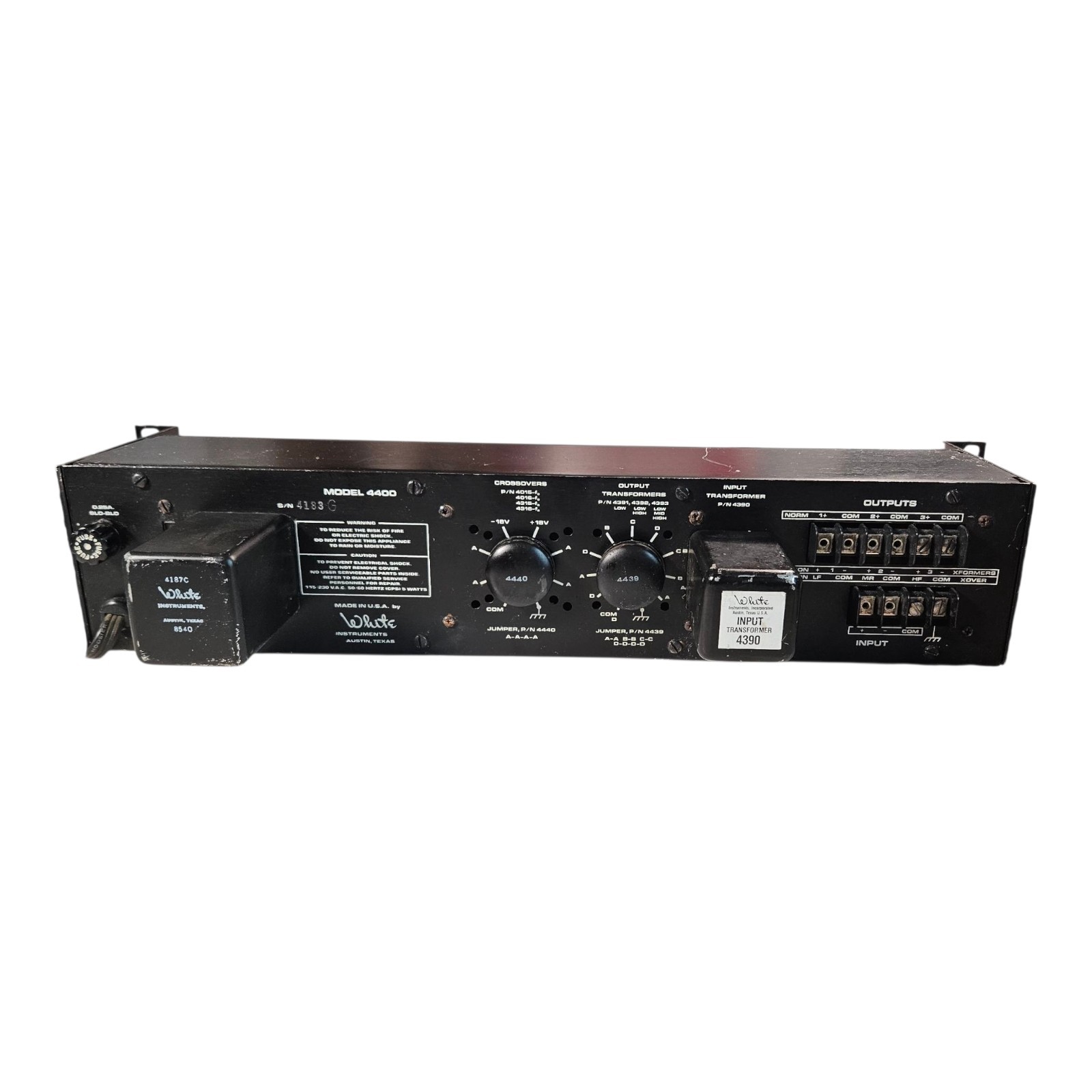 White Instruments Model 4400 Rack Mount Graphic Equalizer