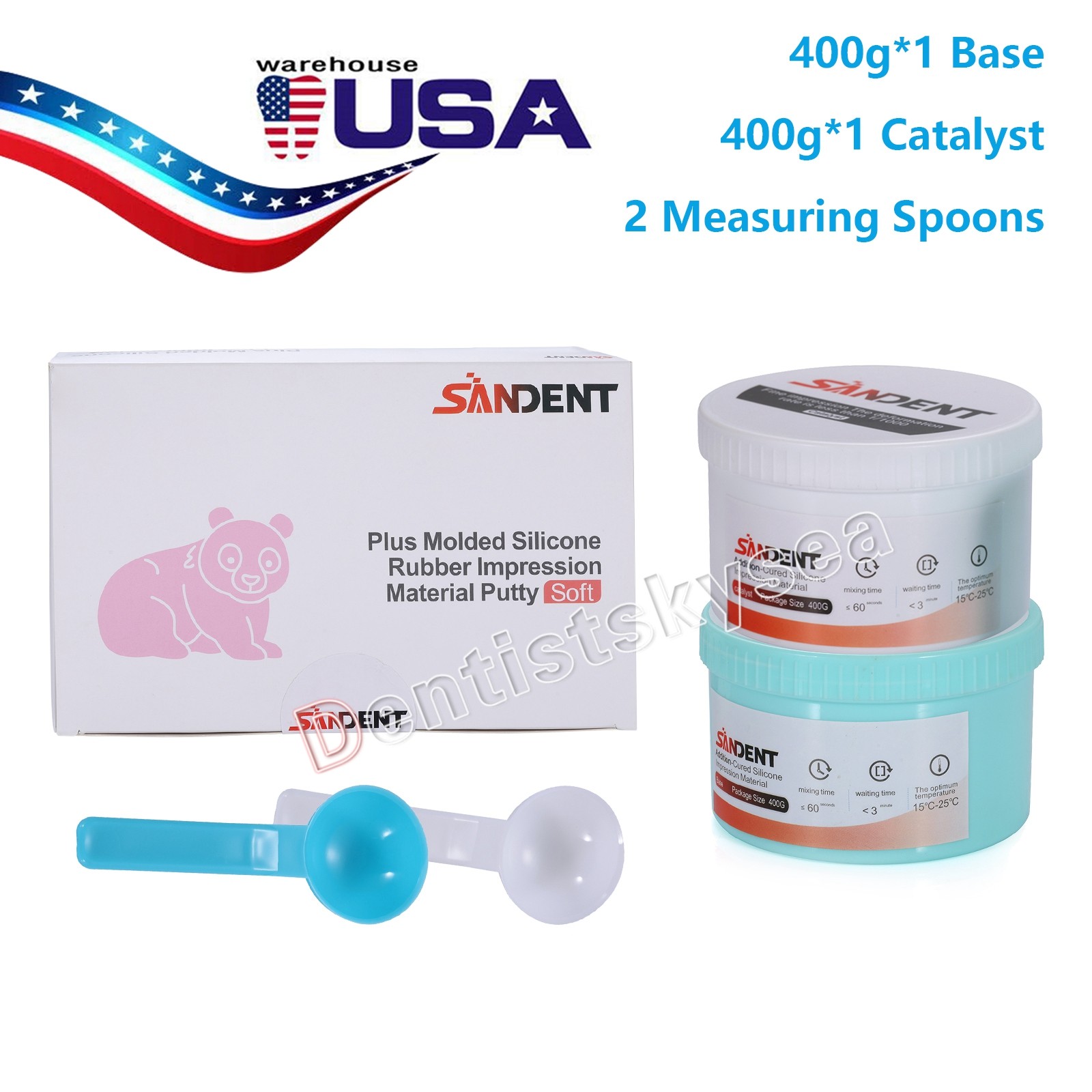 Dental Elastomeric Impression Putty Soft Silicone Material Heavy Body Fast Set