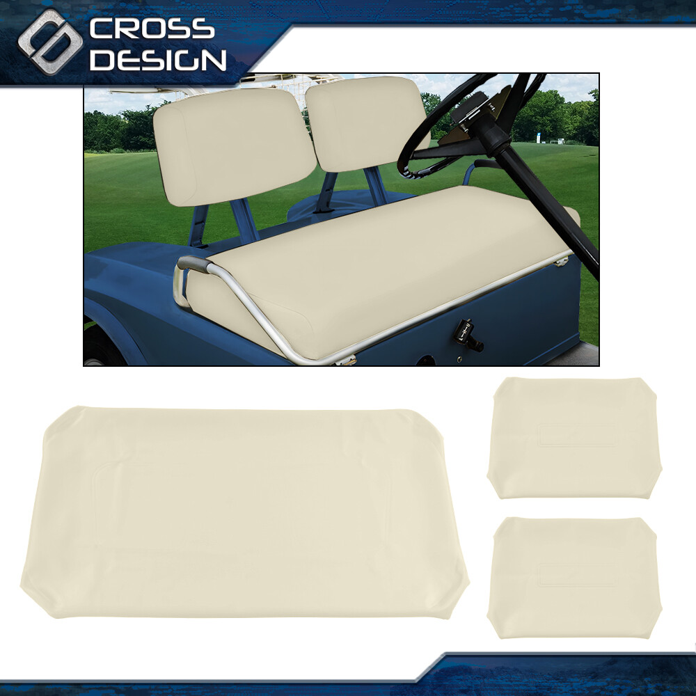 3x Club Car White Front Seat Covers Leather Fit For PRE-2000 DS Golf Cart 82-00