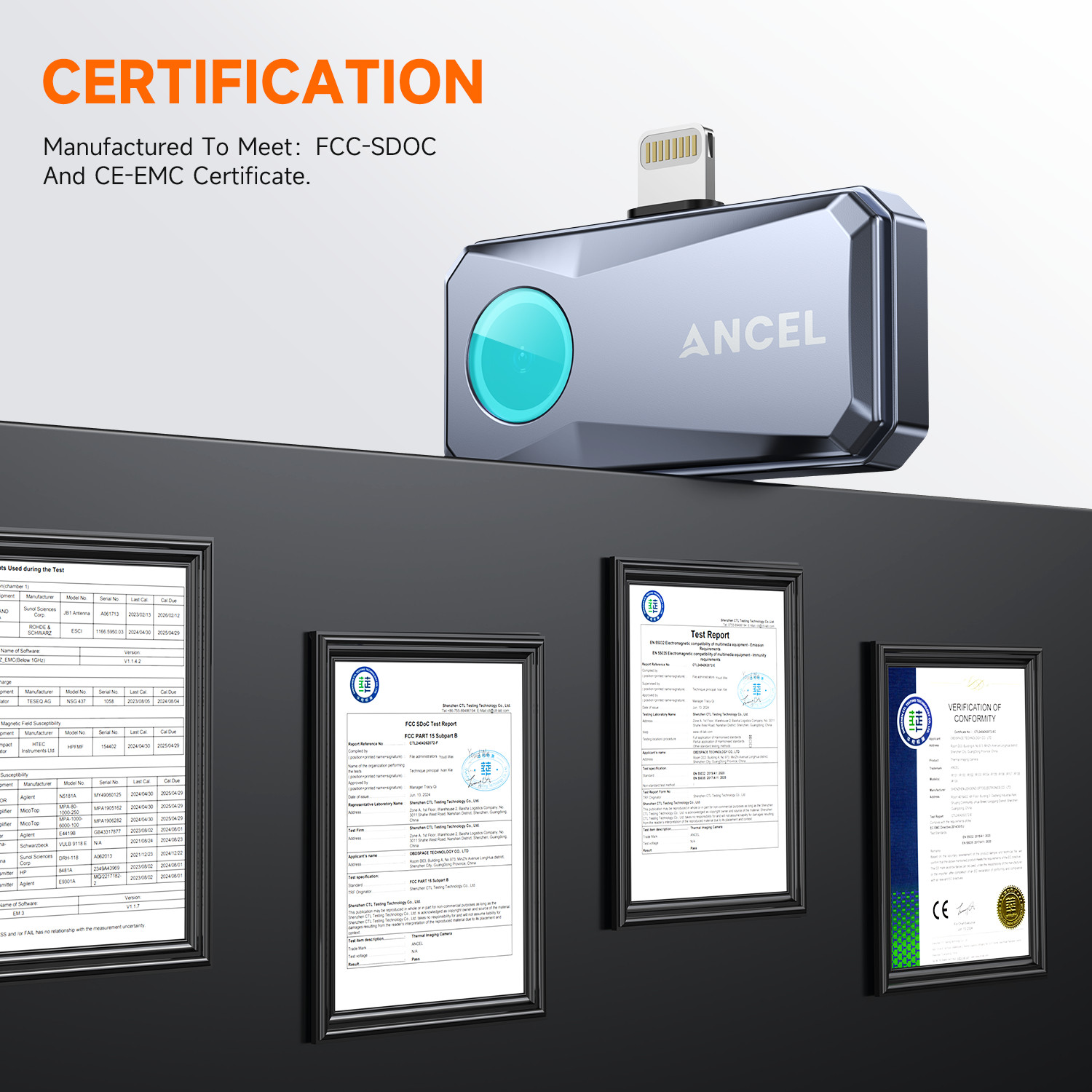 ANCEL IR101 - High Resolution Thermal Imaging Camera for IOS (USB-C) iPhone