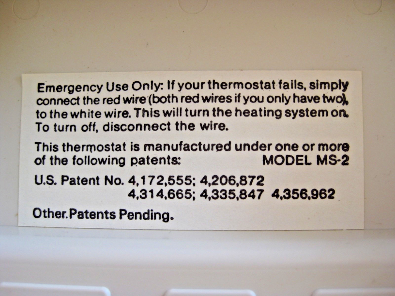 Magic-Stat Model-S2 Thermostat Made by Quad Six Inc