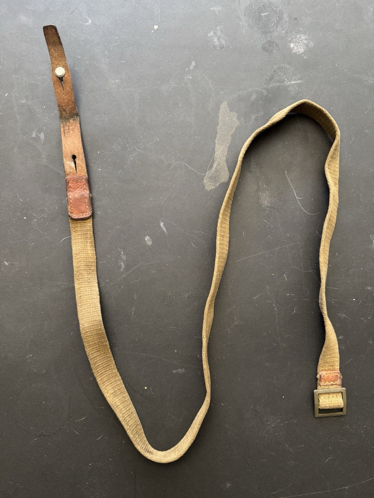 One (1) Good Czech Military VZ52 VZ52/57 Rifle Canvas Leather Sling Surplus Army
