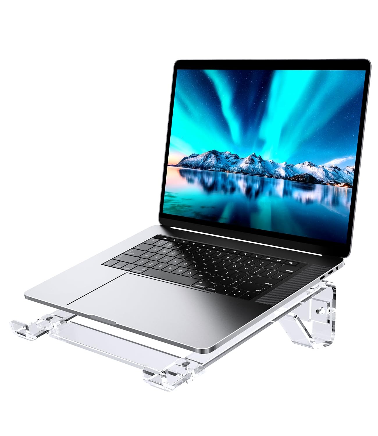 Clear Acrylic Laptop Stand For Desk Riser Compatible With 1015.6 Inch PC