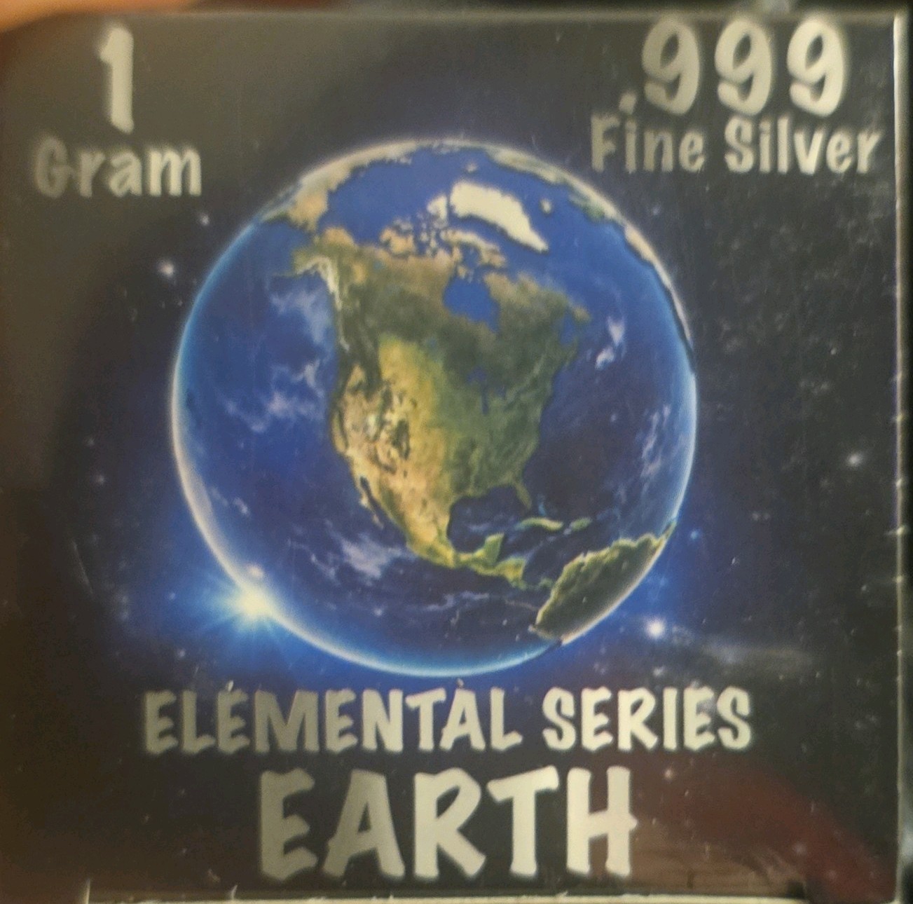 PAN SILVER COMPANY Elemental Series Earth 1g .999 Fine Silver Bar