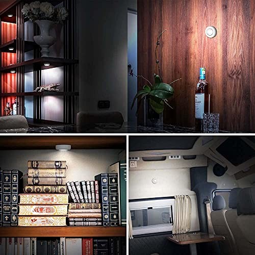 LED Puck Lights, Tap Light Battery Operated Push Button Light Stick Up 8-Pack