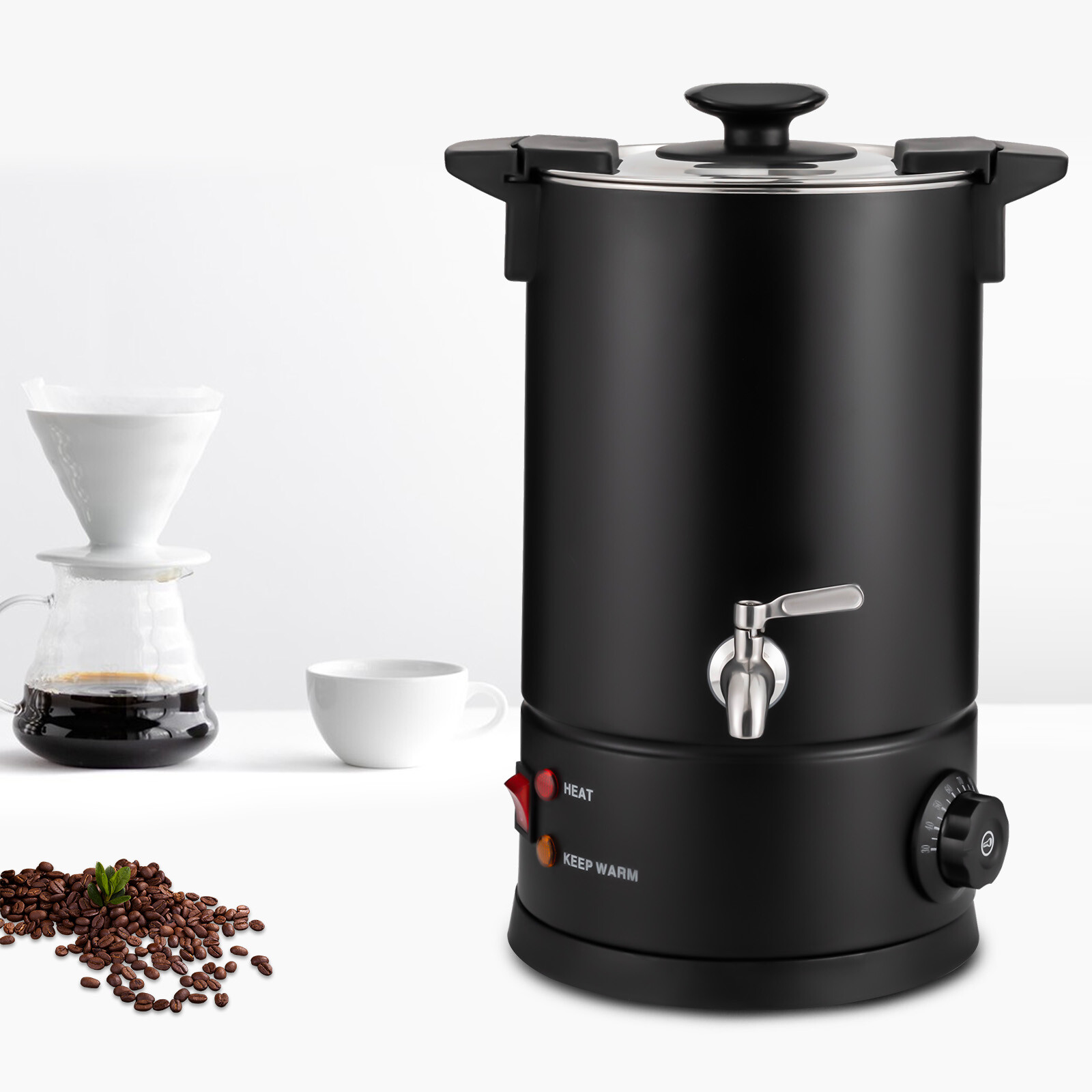 8L 270Oz Stainless Steel Electric Commercial Coffee Urn Percolator Coffee Pot