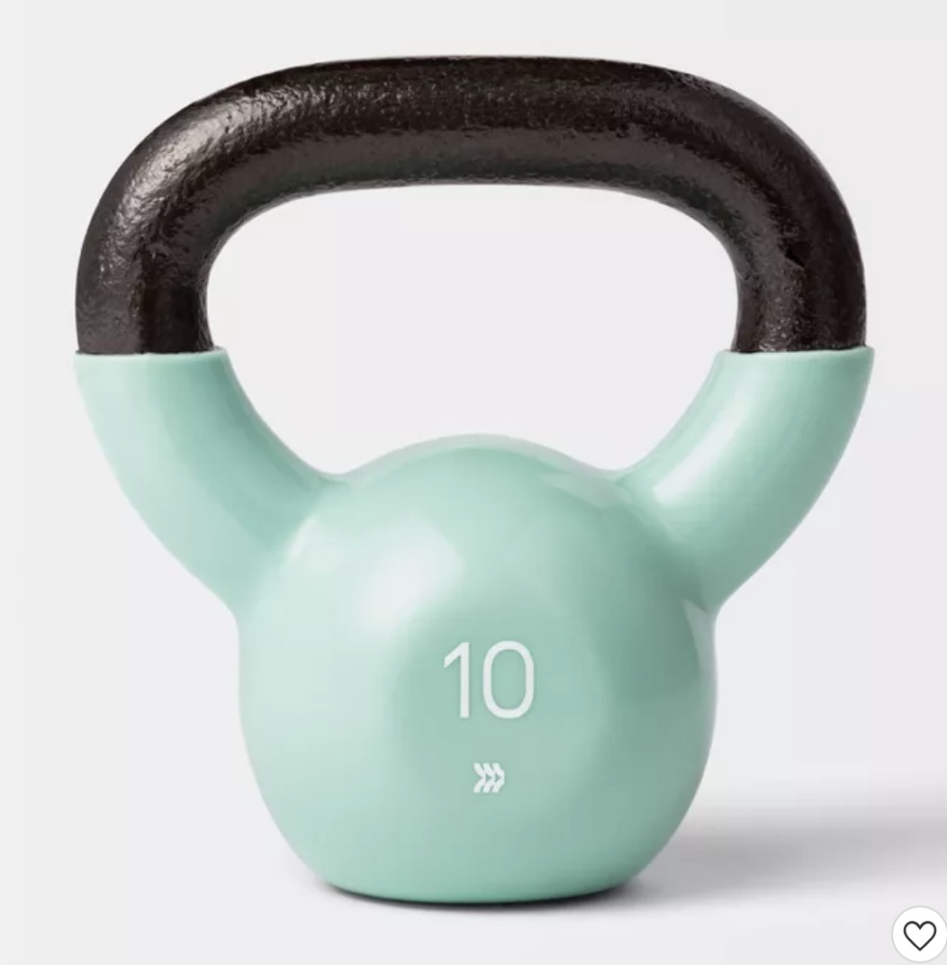 NEW 10LB Kettlebell Vinyl Coating Solid Iron Core 10 lbs All in Motion Free 📦