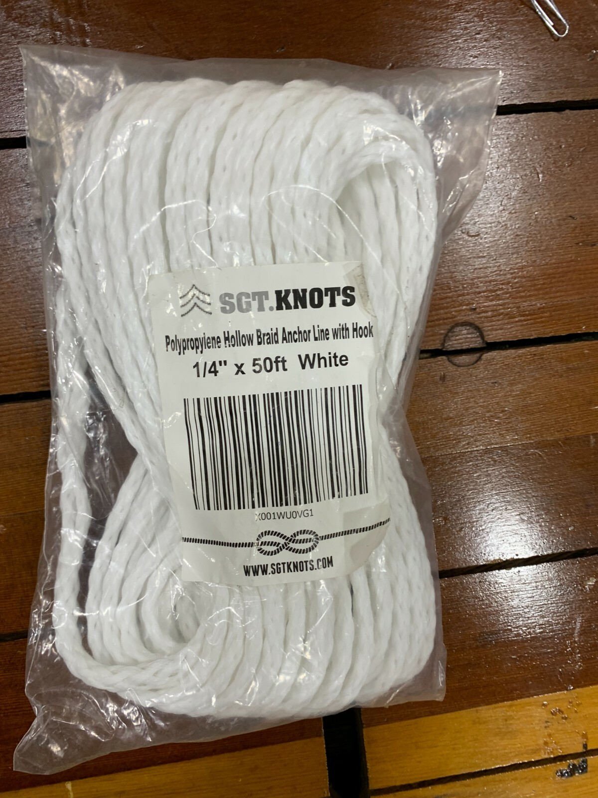 Polypropylene Braided Anchor Rope with Spring Snap Hook NEW Sgt Knots