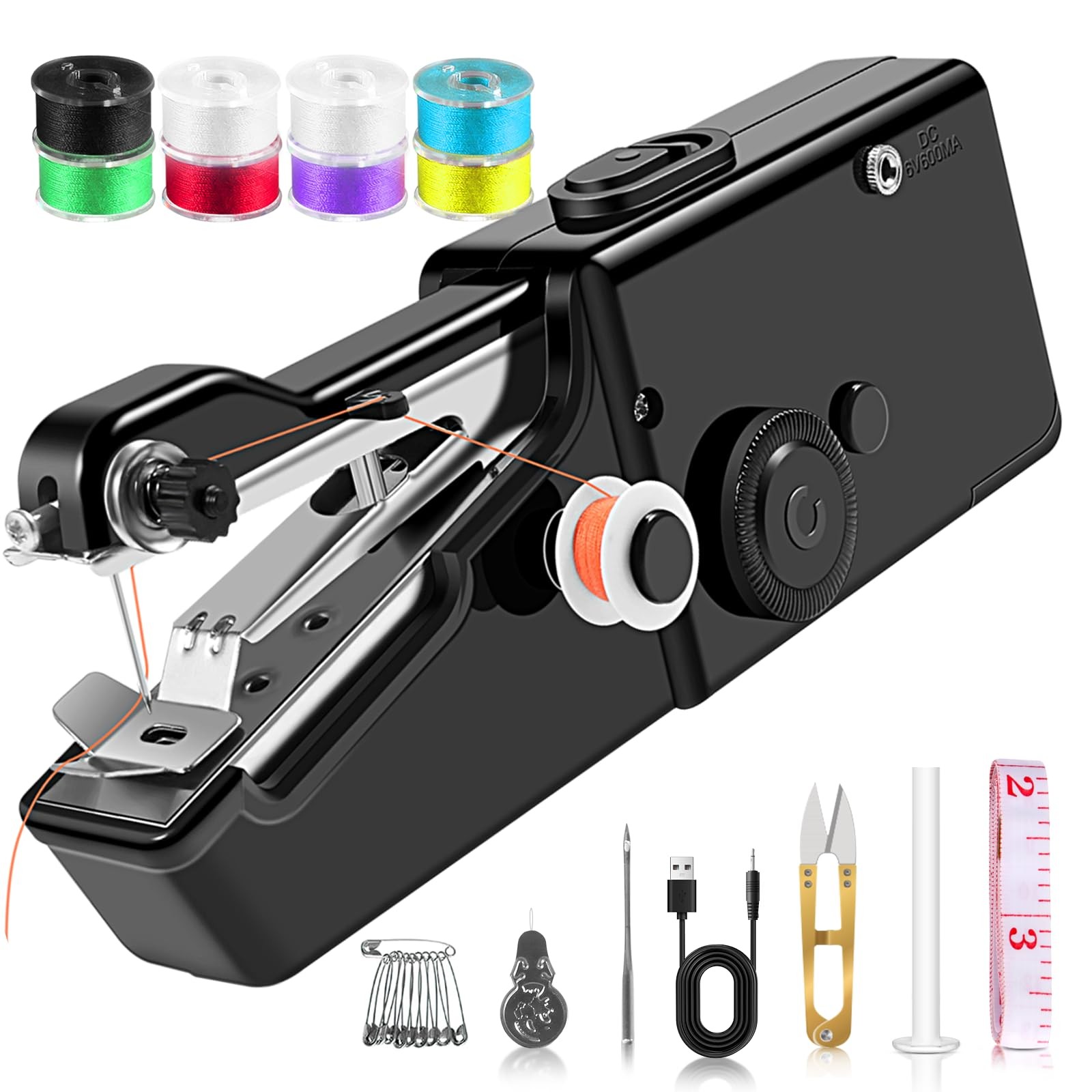 Handheld Sewing Machine with Accessories Kit, Portable Mini Sewing Machine fo...