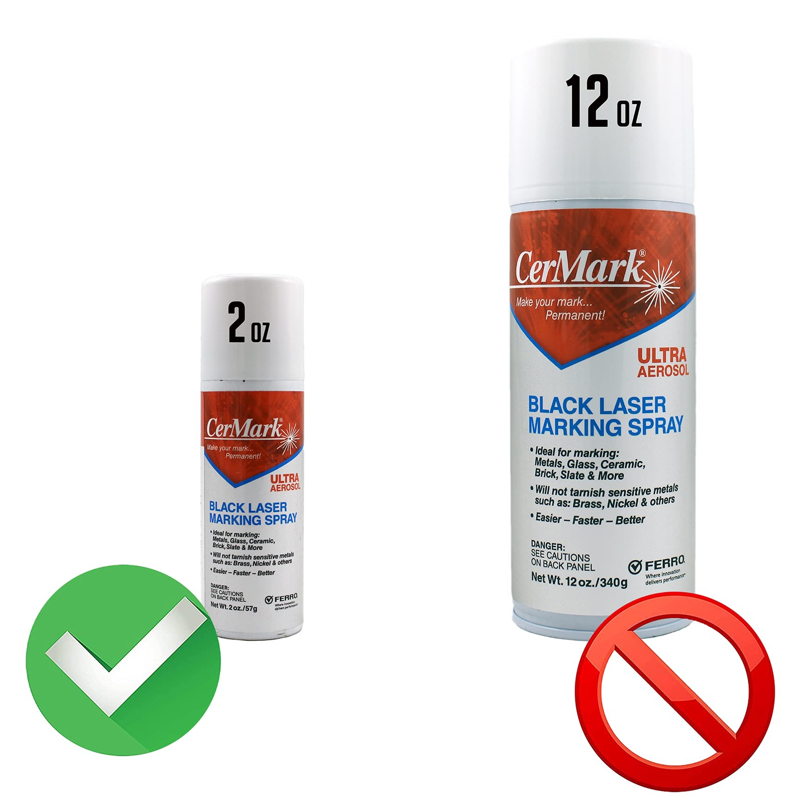 CerMark Ultra Laser Marking Aerosol, 2oz Black