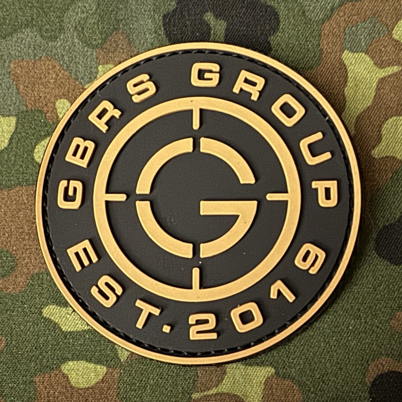 GBRS GROUP PVC Patch Hook Back Global Battlefield Research Group TAN