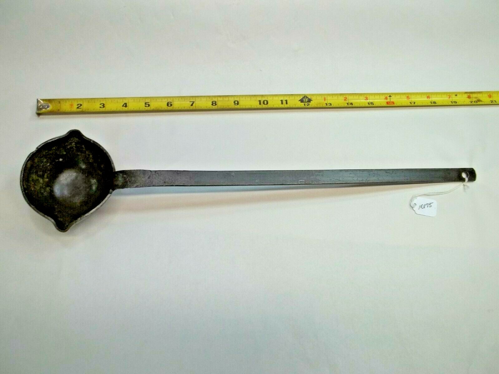 Ladel, VTG 3-1/2" Diameter Ladel for Melting Lead Sinkers, Shot etc. 19-7/16" lg