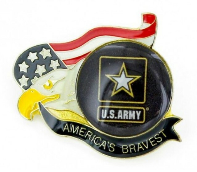 US Army Military Lapel Pin America's Bravest by Aminco USA