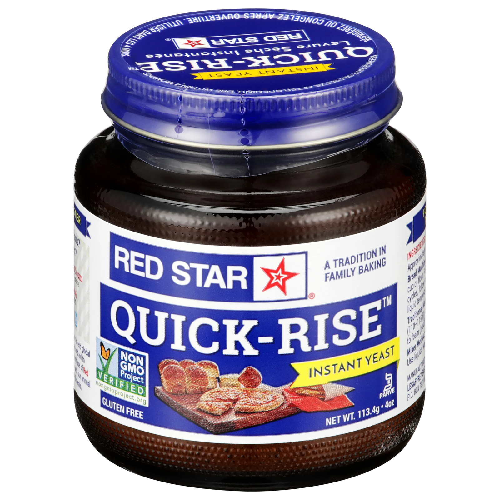Red Star Quick Rise Instant Yeast 4 oz Jar
