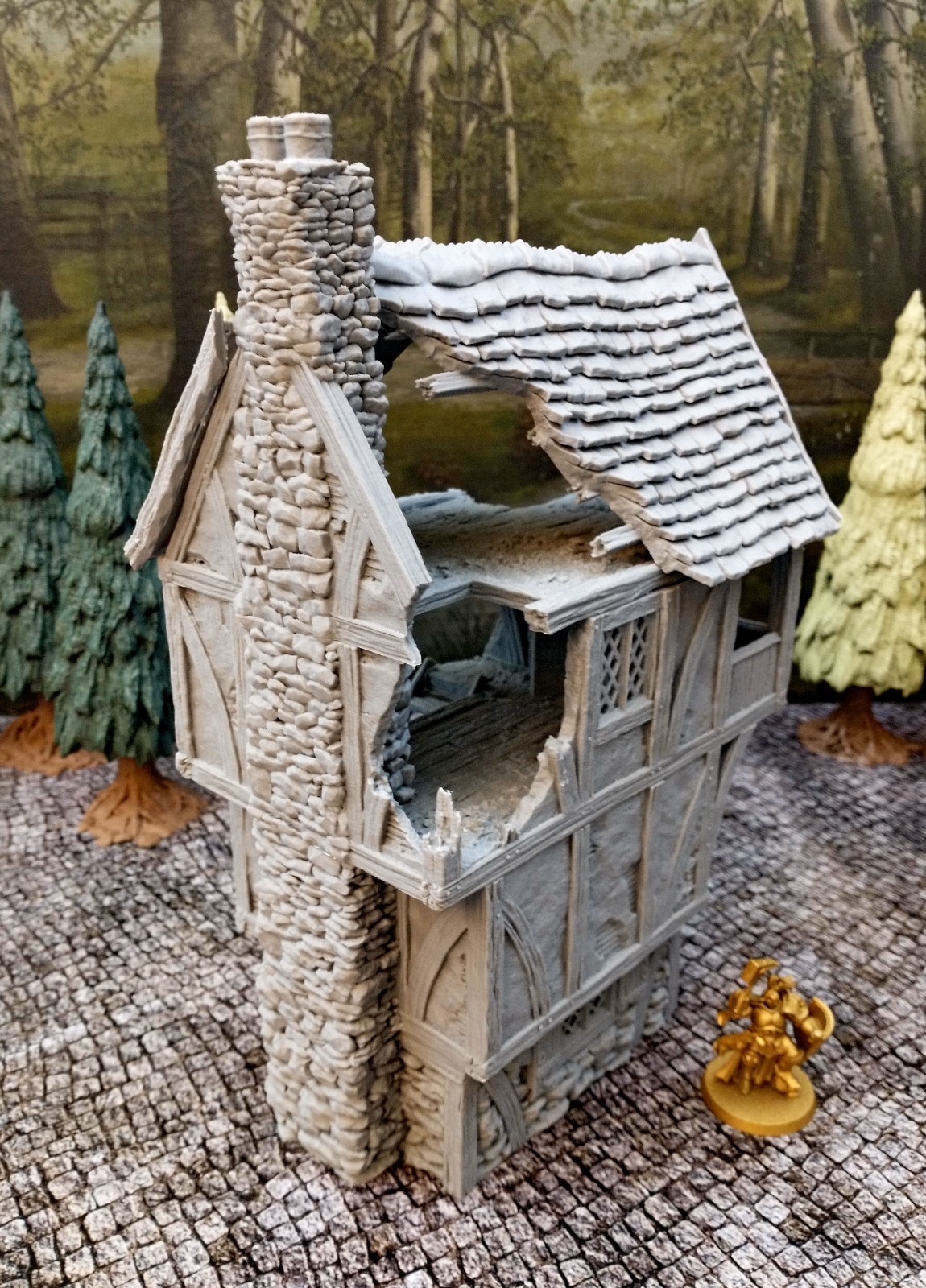 Townhouse Ruins 32mm Helwick Cursed City Terrain D&D Warhammer Mordheim