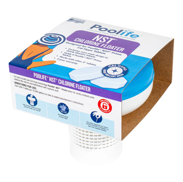Poolife™ NST™ Chlorine Floater: Cal Hypo Pool Chlorine Floater Made in USA 92052