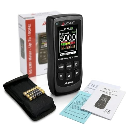LATNEX AF-5000 5G EMF Meter RF Detector with Certificate