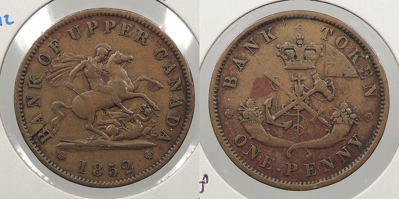 CANADA Upper Canada 1852 Penny Token #WC83387