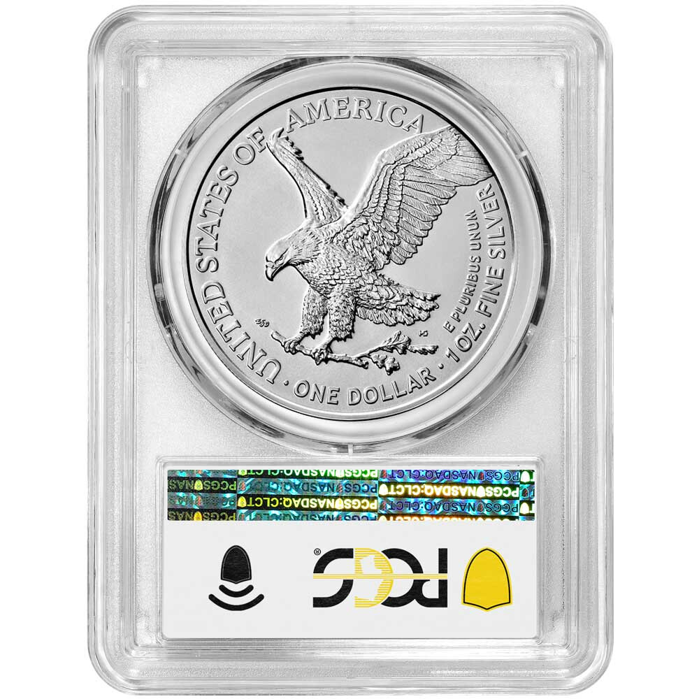 2023 $1 American Silver Eagle PCGS MS70 Blue Label