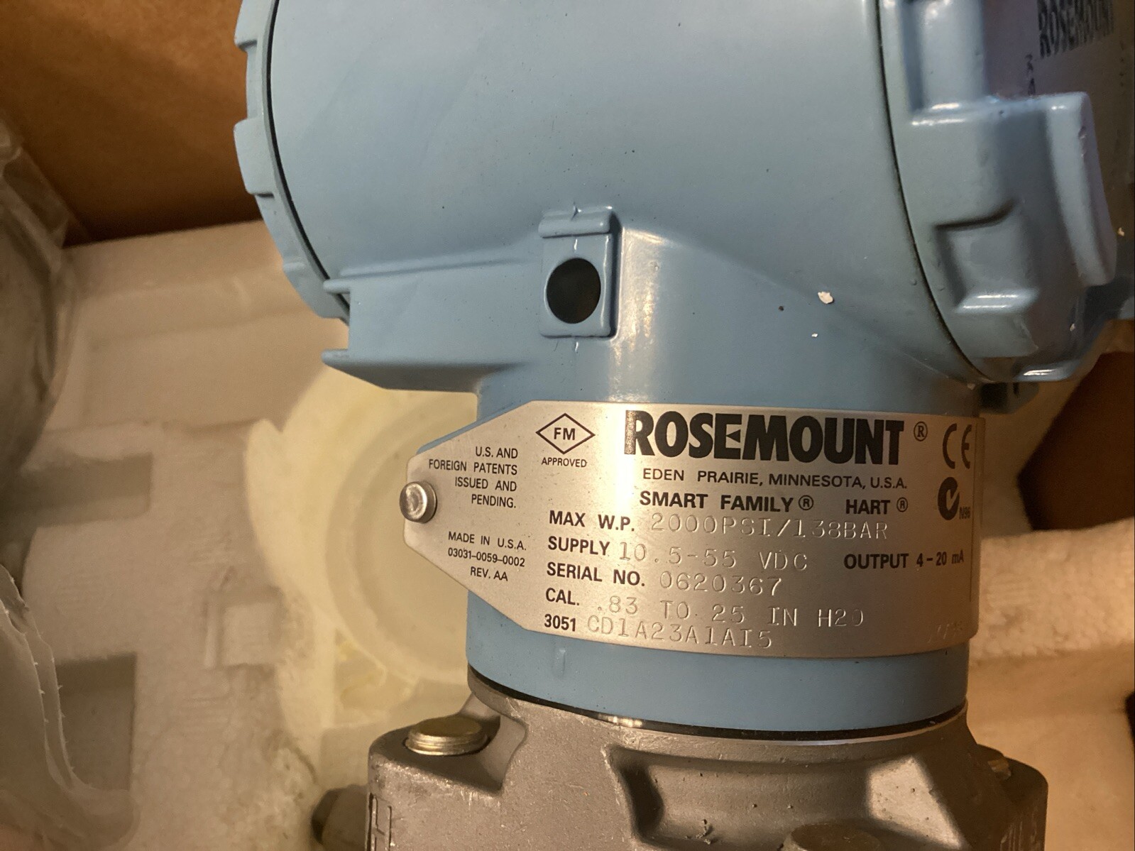 ROSEMOUNT….3051CD1A23A1AI5….Pressure Transmitter….NEW 😀