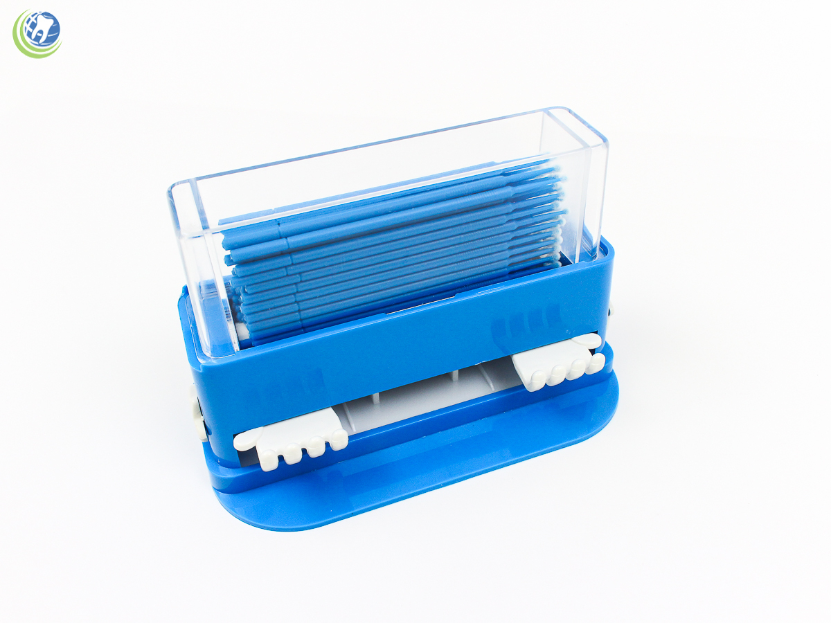 Dental Disposable Micro Brush Tip Applicators With Dispenser & 100 Applicators