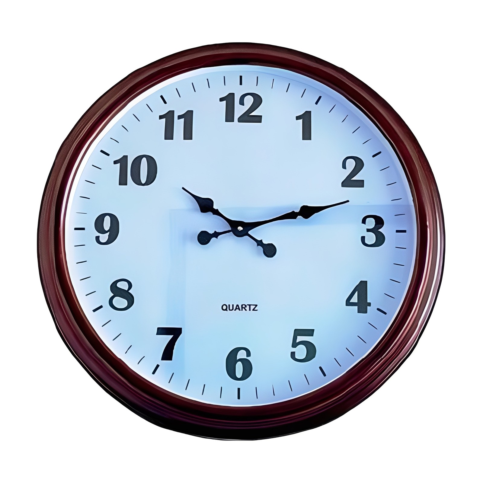 26"H Brown and White Traditional Wall Clock