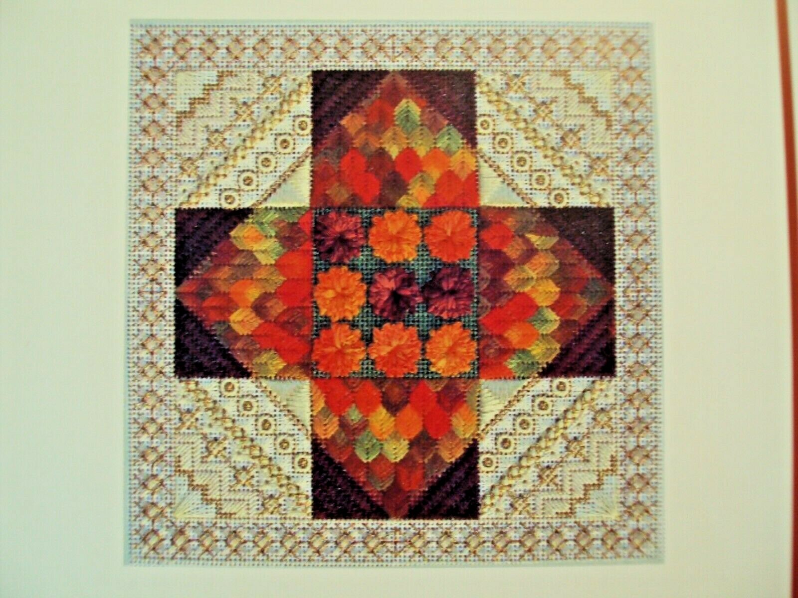 Needlepoint Chart Forever Memories Design LLC Autumn Patchwork Plus Fiber New