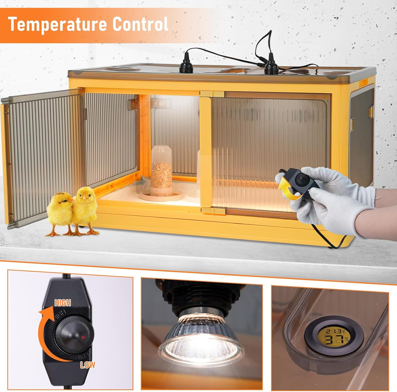 Large Chicken Brooder Box for Up to 30 Chicks, Ducks, and More!