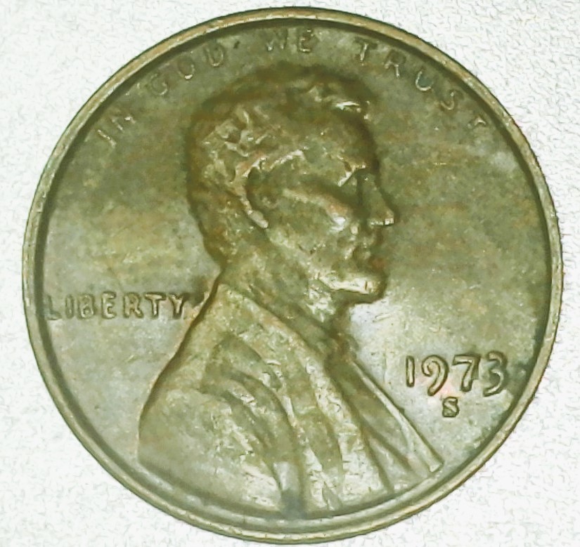 US 1973 S Lincoln Memorial Cent Copper Penny Ungraded Circulated San Francisco