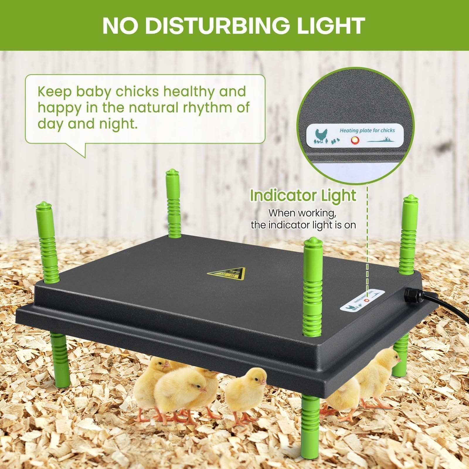 Chick Brooder Heater Plate 12"x16" Adjustable Temp Display 30W for 40 Chicks