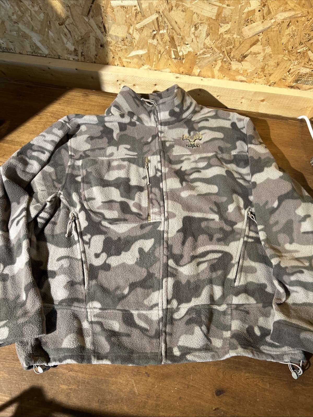 RedHead Men's Camouflage Fleece Jacket XL Full Zip Zippered Pockets