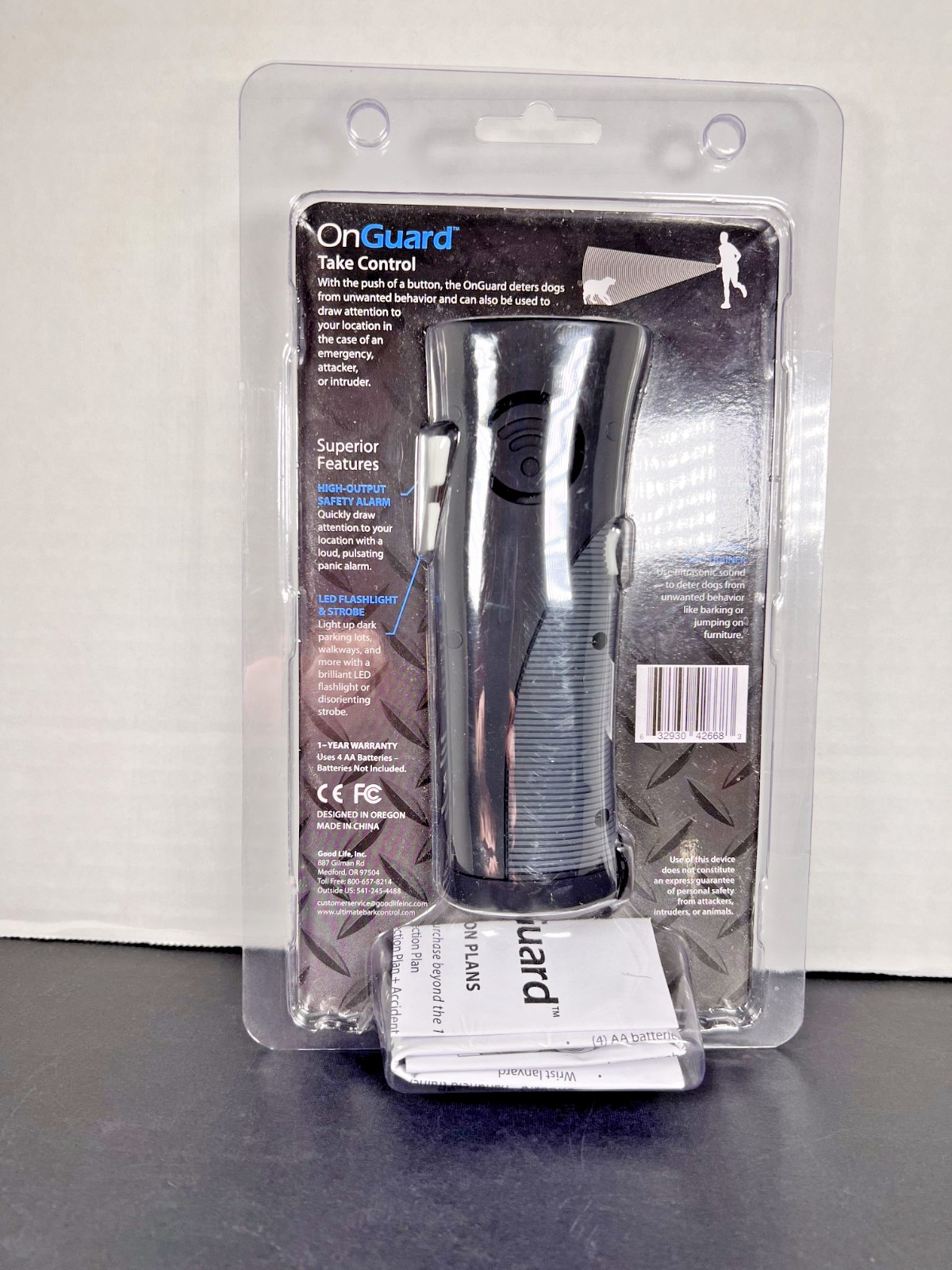 OnGuard Ultrasonic Handheld Dog Trainer & Deterrent Stop Barking at The Door New