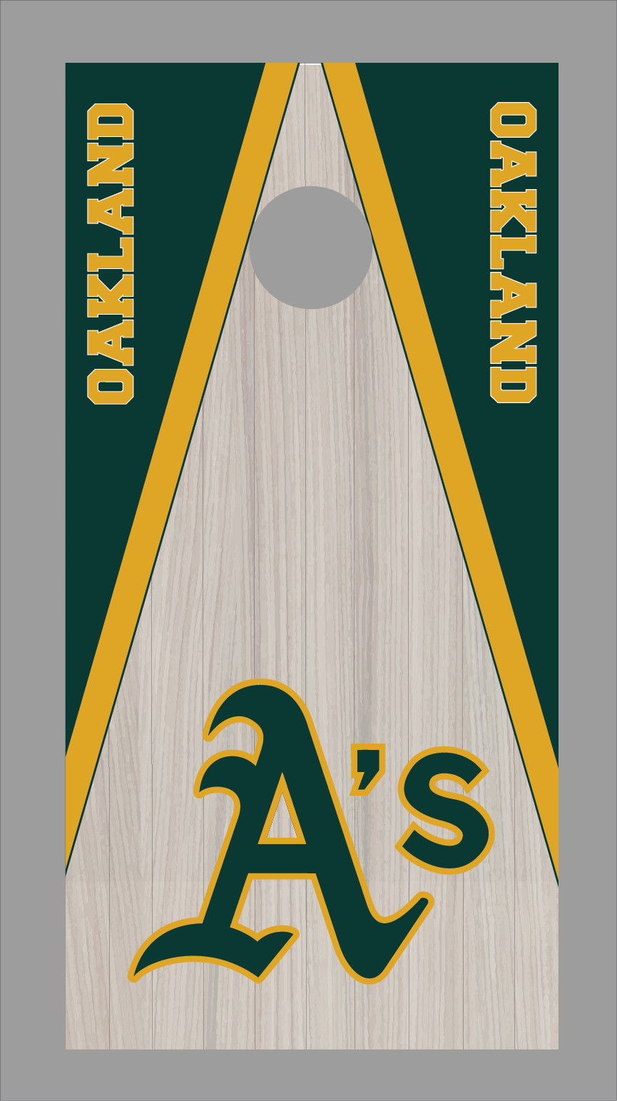 Corn Hole Board Wrap - Oakland A's Athletics Set Cornhole