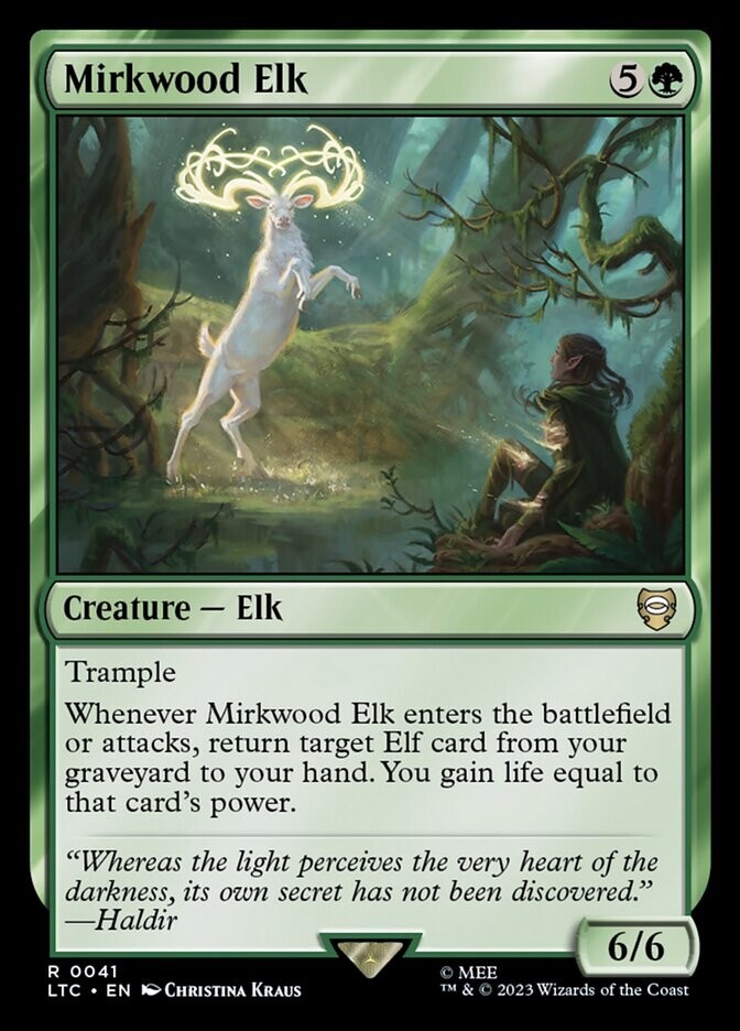Mirkwood Elk 0041 Non Foil Rare LOTR Commander MTG Near Mint