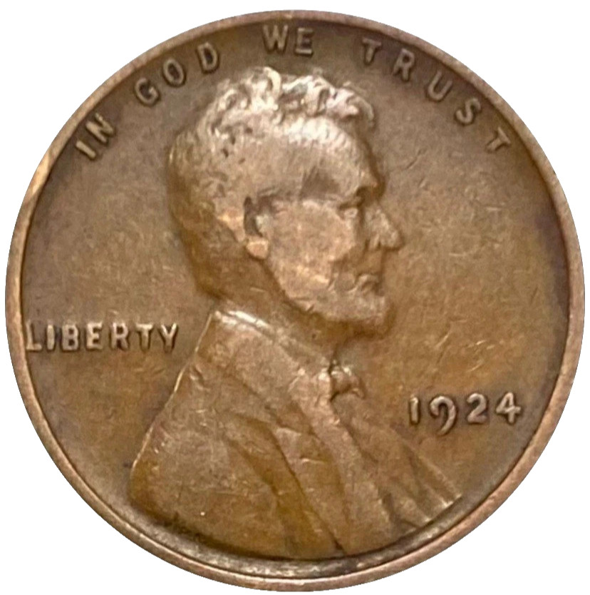🔥 1924 P Lincoln Wheat Cent Good - Very Good (G-VG) Condition Copper Penny 1c