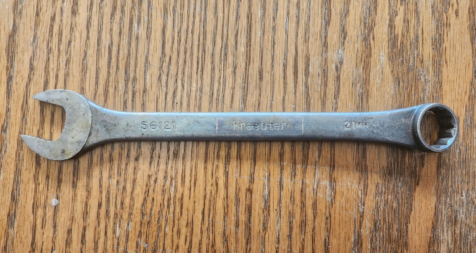 Kraeuter 21mm Combination Wrench Vintage 56121 Forged Steel Made in USA - USED