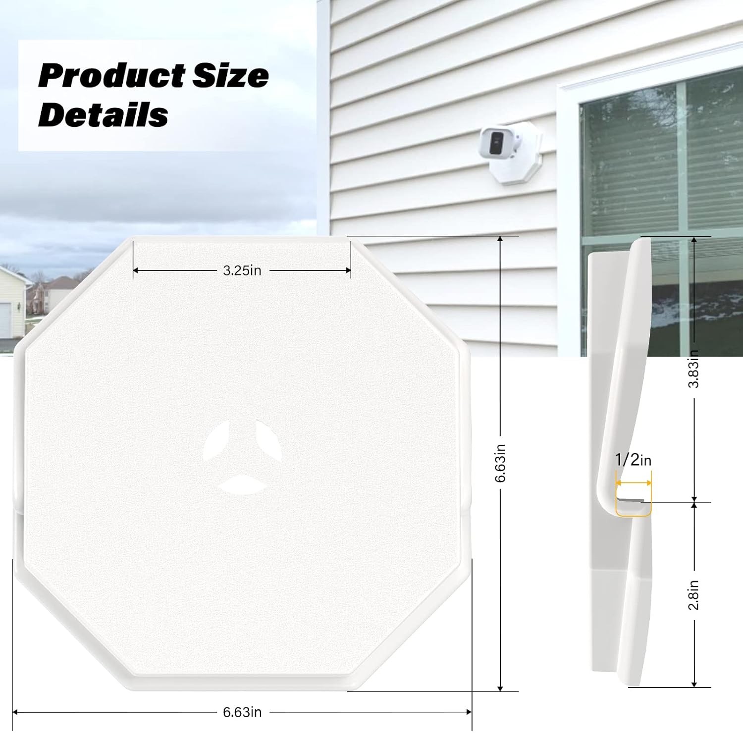 Vinyl Siding Mounting Blocks, Kit, 130110006001 Octagon White