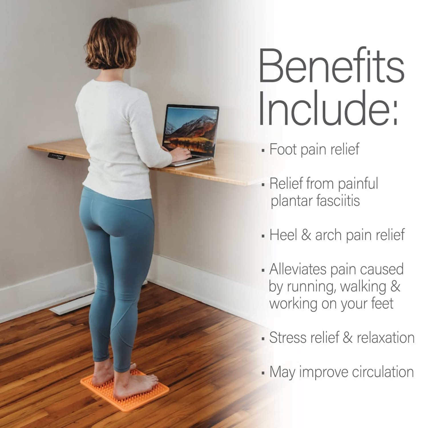Kanjo Acupressure Foot Pain Relief Mat | Pressure Point Foot Massager for Pla...