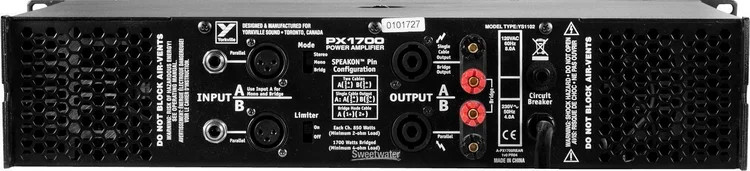 Yorkville PX1700 Power Amplifier