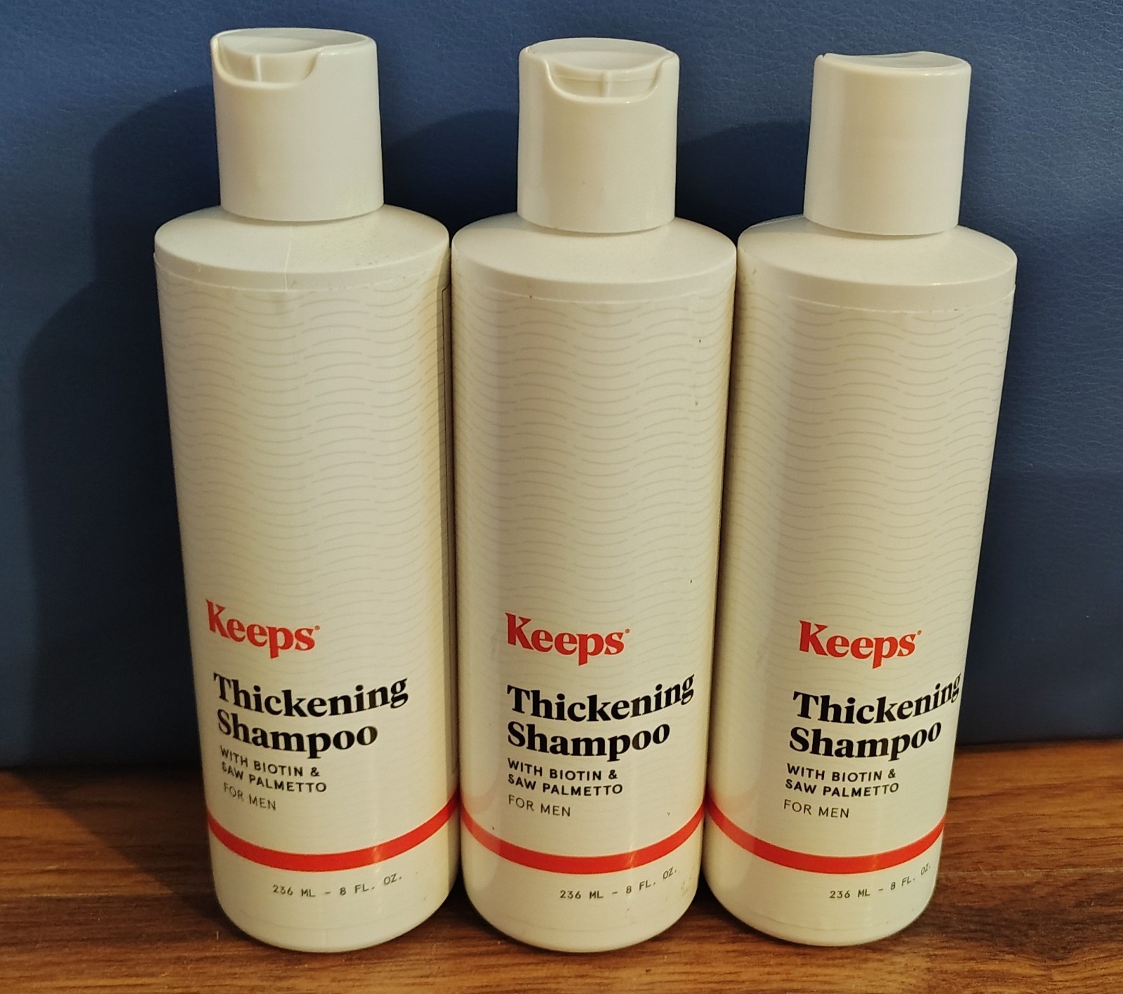 Lot Of 3 Keeps Thickening Shampoo For Men  8 FL Oz