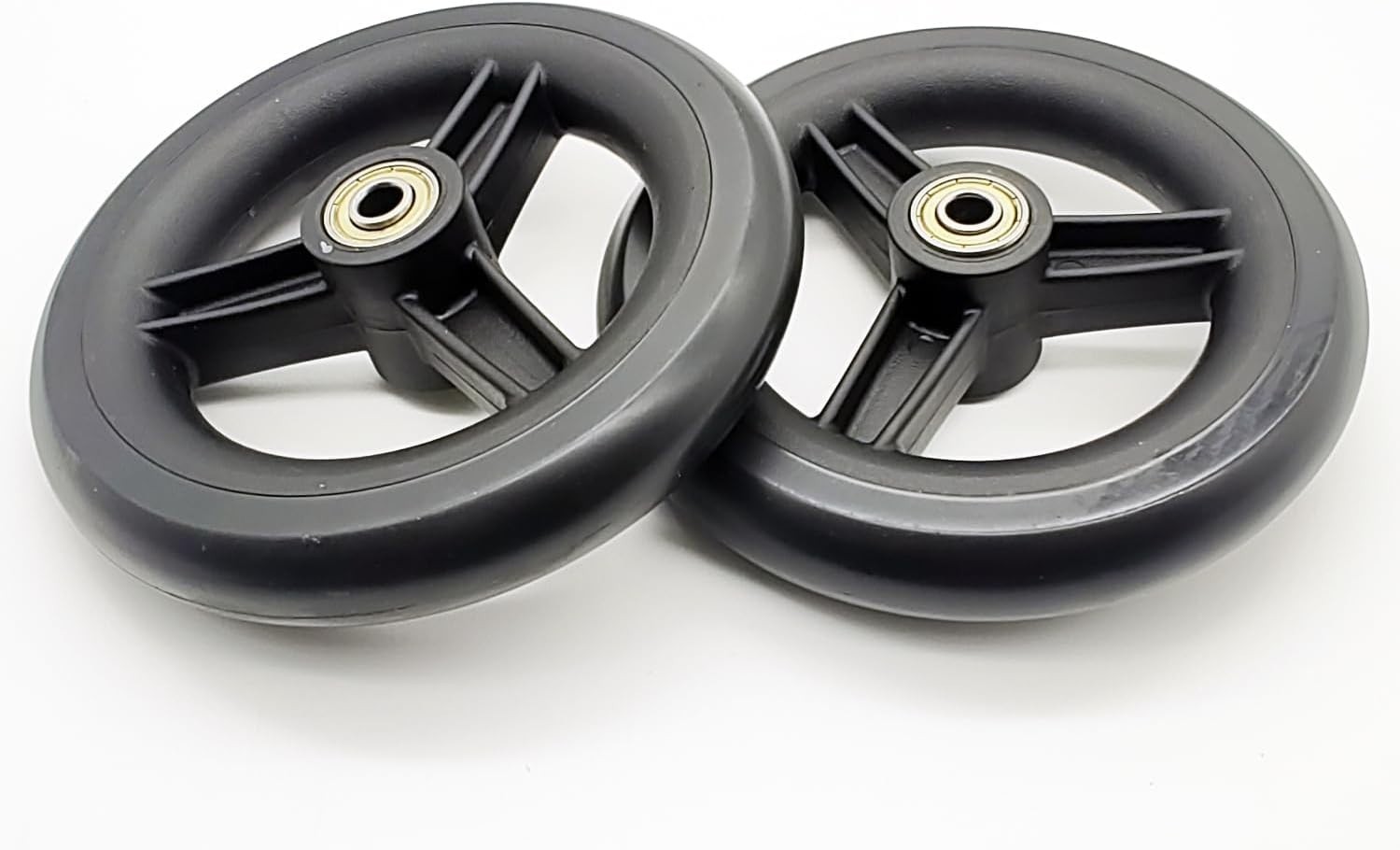 6-Inch Solid Rollator Replacement Wheels | Complete Assembly for Enhanced Safety