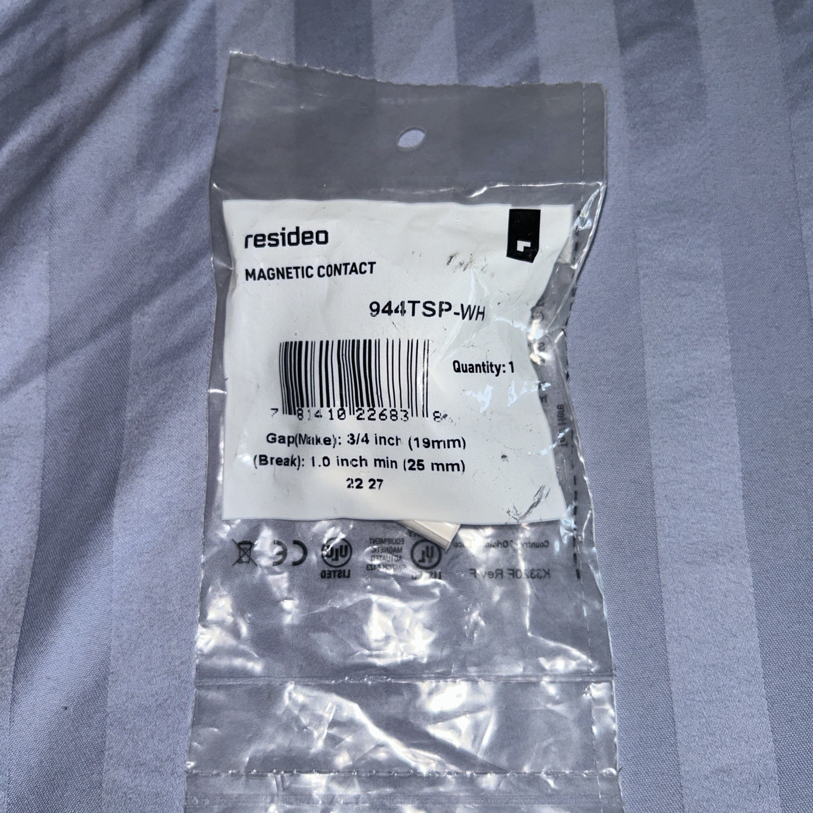 Honeywell # 944TSP-WH Magnetic Contact Resideo Ademco Gap: 3/4” Wired