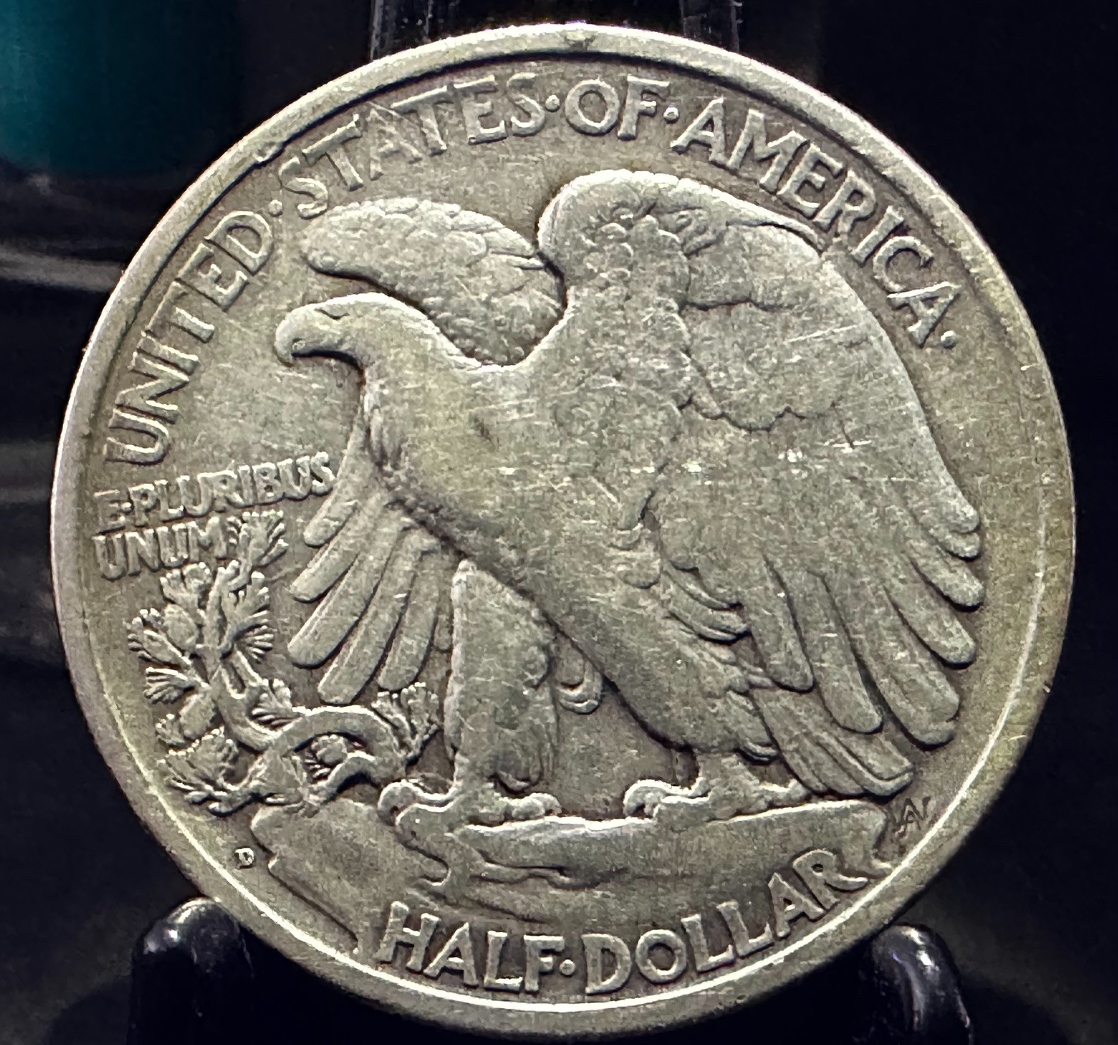 1918 D Walking Liberty Silver Half Dollar 50c Excellent Shape!